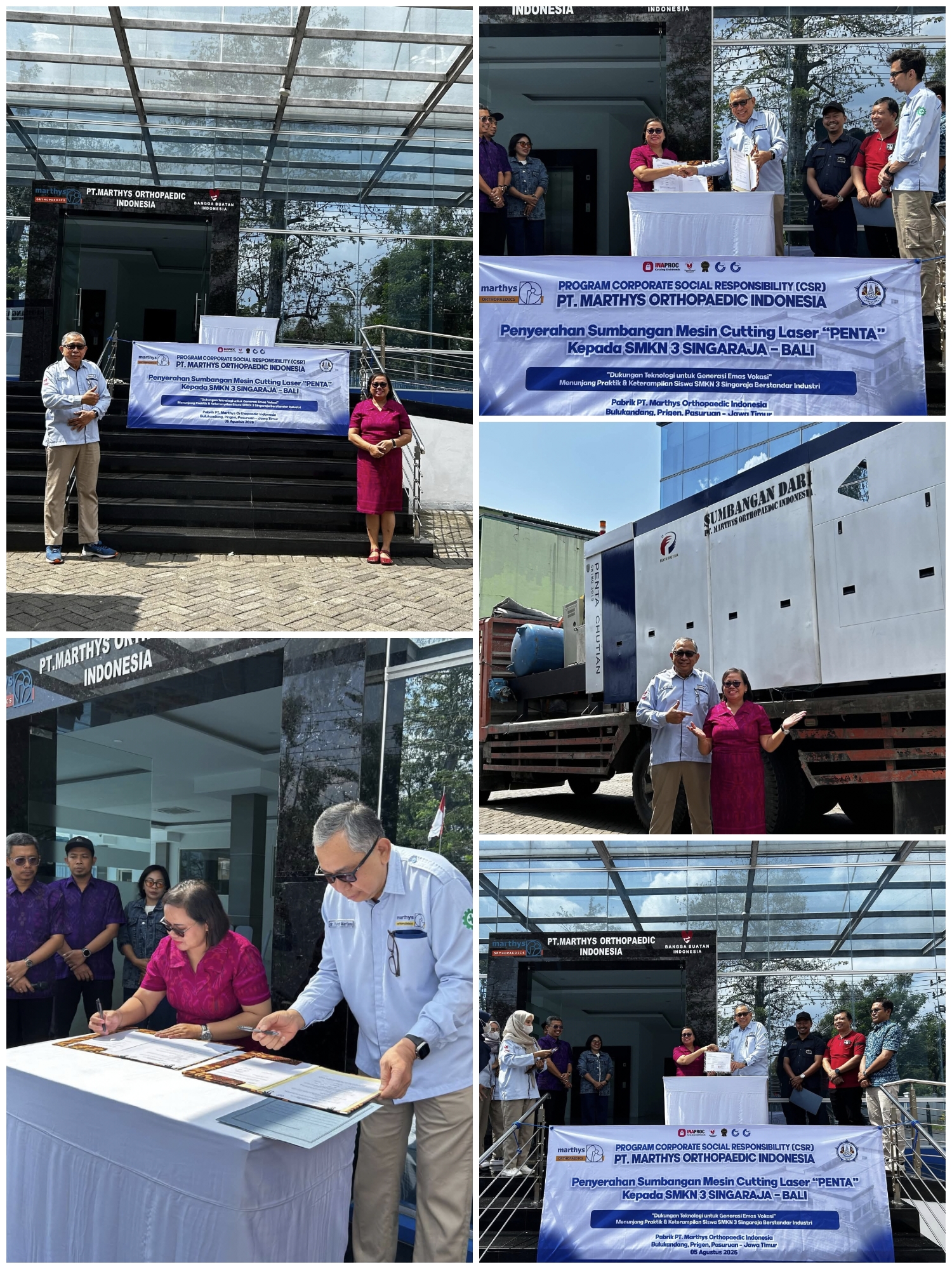 Penandatanganan Memorandum of Understanding (MoU) Program Praktik Kerja Lapangan (PKL) bersama PT. Marthys Orthopaedic Indonesia