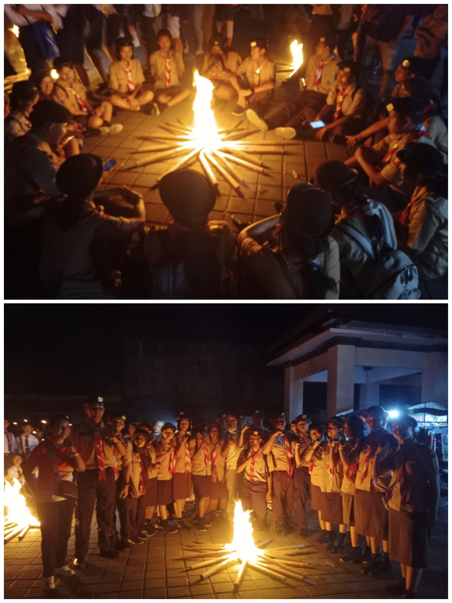 Siswa SMKN 3 Singaraja Mengikuti Pawai Obor Dalam Rangka HUT RI Ke 80