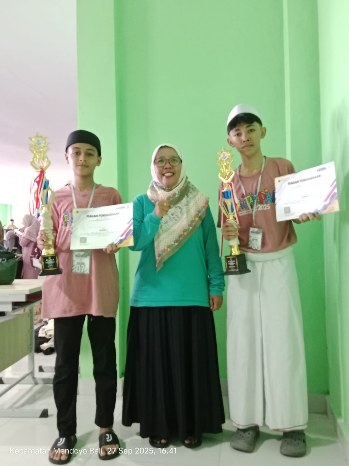 Juara I Lomba Adzan Dan Juara II Lomba MTQ