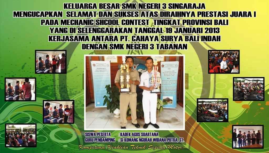 LOMBA MECHANIC SCHOOL CONTEST III SMK OTOMOTIF SE-BALI