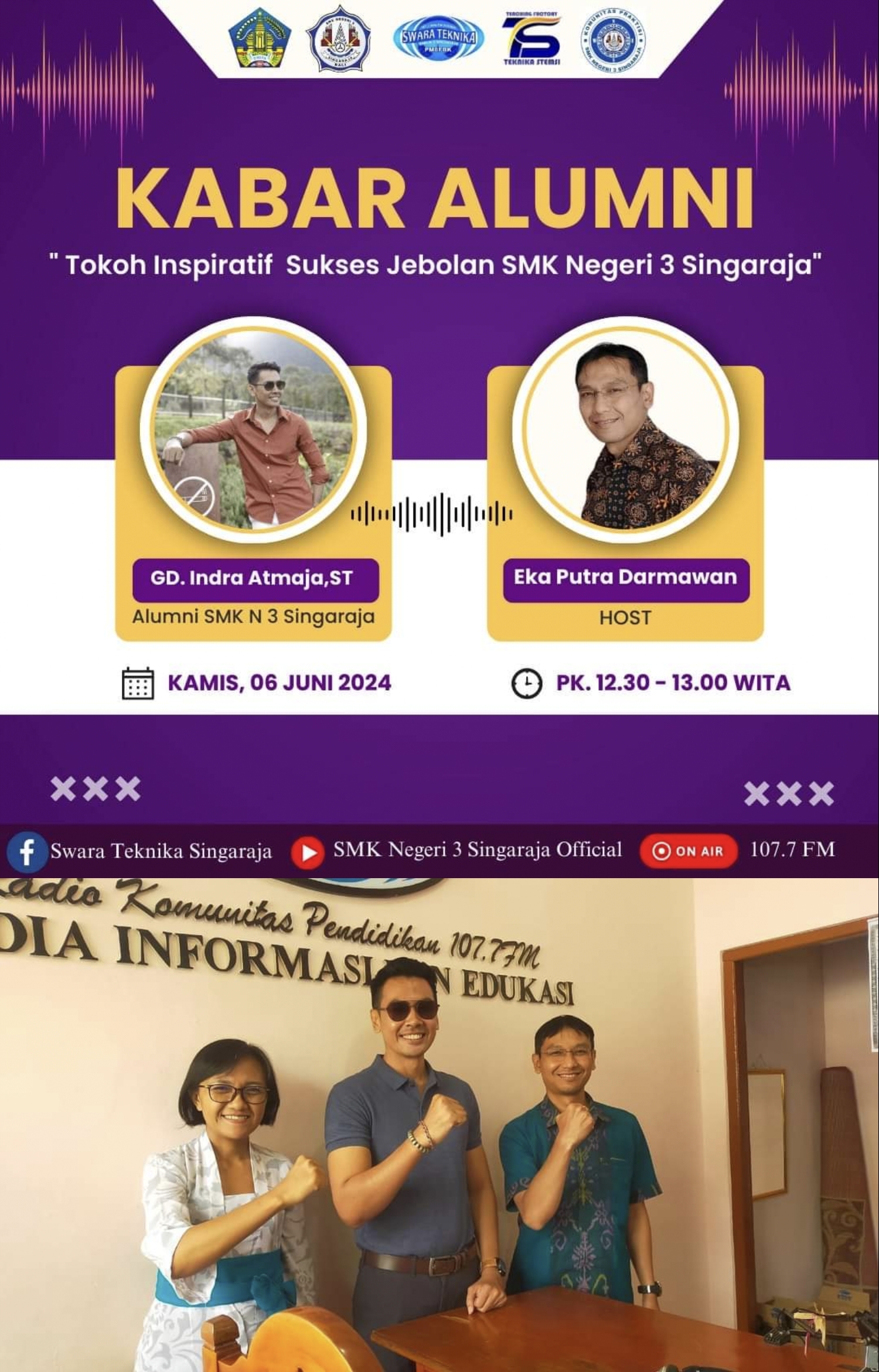 Peluncuran Program Baru Radio Swara Teknika 107.7 FM Bertajuk Kabar Alumni