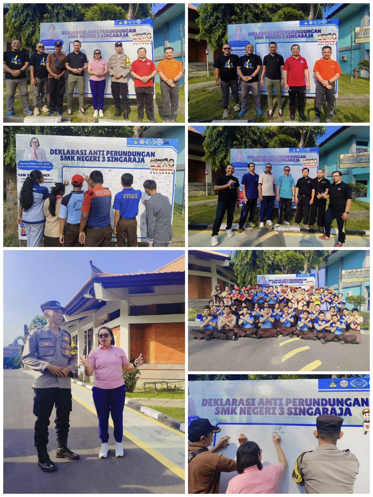 Penandatanganan Deklarasi Anti Perundungan SMK Negeri 3 Singaraja