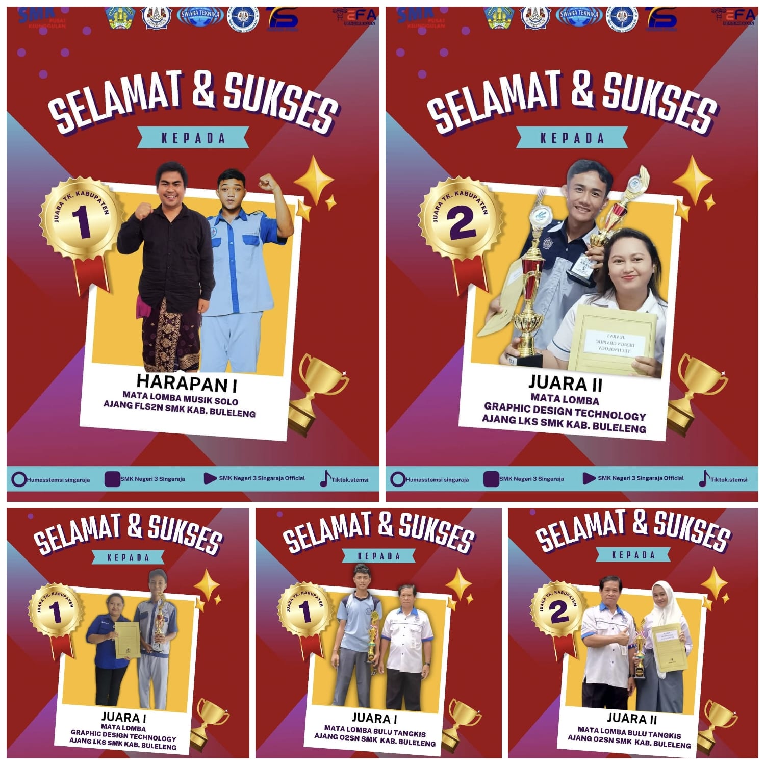 Prestasi Pada Ajang Lomba Kompetensi Siswa (LKS) Region Buleleng tahun 2025