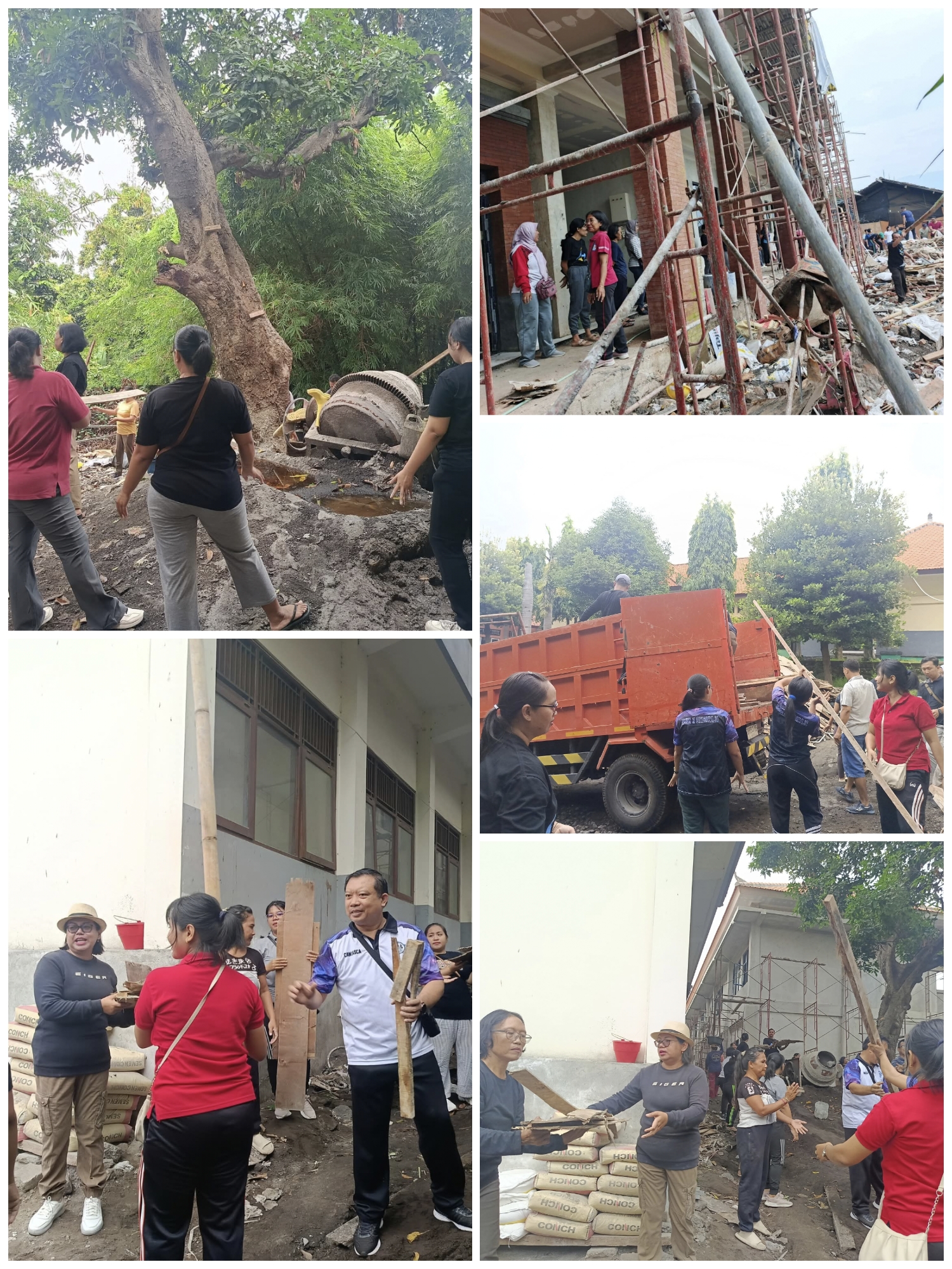 Gotong Royong Guru Dan Pegawai Stemsi