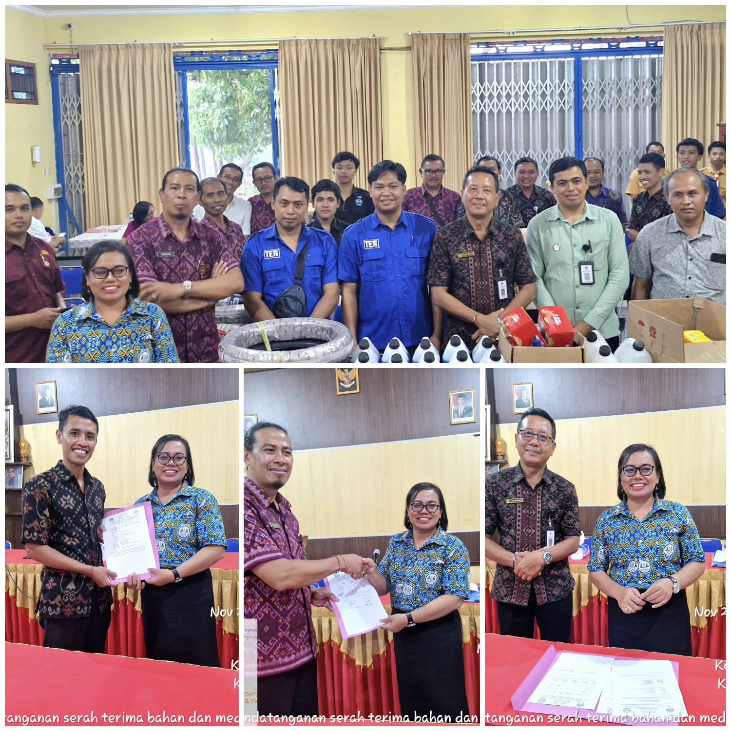 Serah Terima Bahan Dan Media  Di SMK Pengimbas