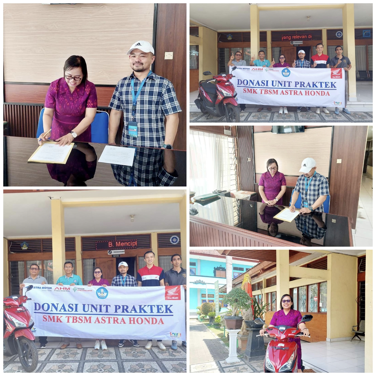 Donasi Unit Praktek SMK TBSM Astra Honda